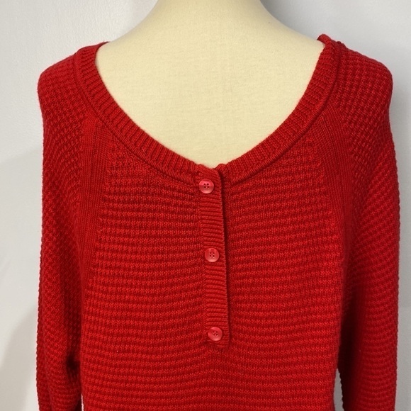 Lane Bryant 3/4 Sleeve Sweater Red Size 14/16 - Picture 6 of 9